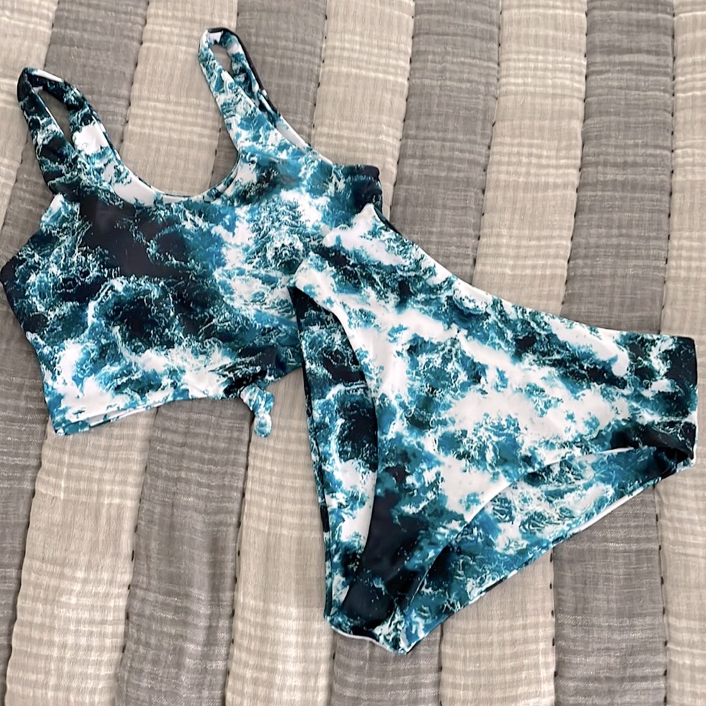 Zaful high waisted crop bikini